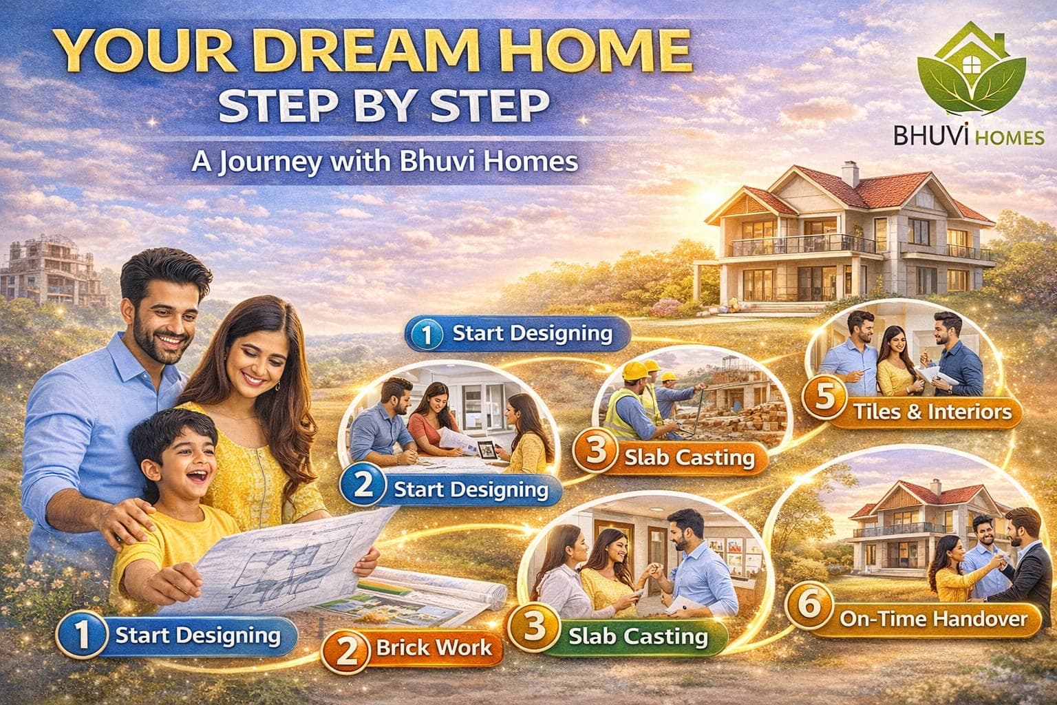 Dream Home Construction Process in Jharkhand – Step-by-Step Journey with Bhuvi Homes