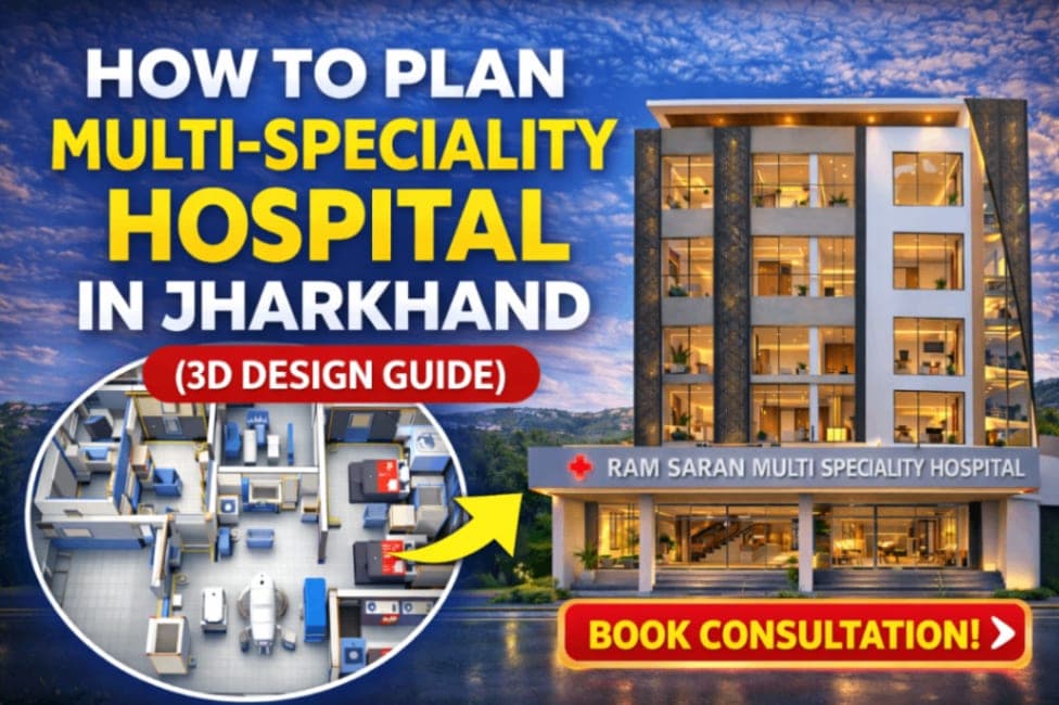🏥 How to Plan a Multi-Speciality Hospital in Jharkhand (Complete 3D Design Guide)
