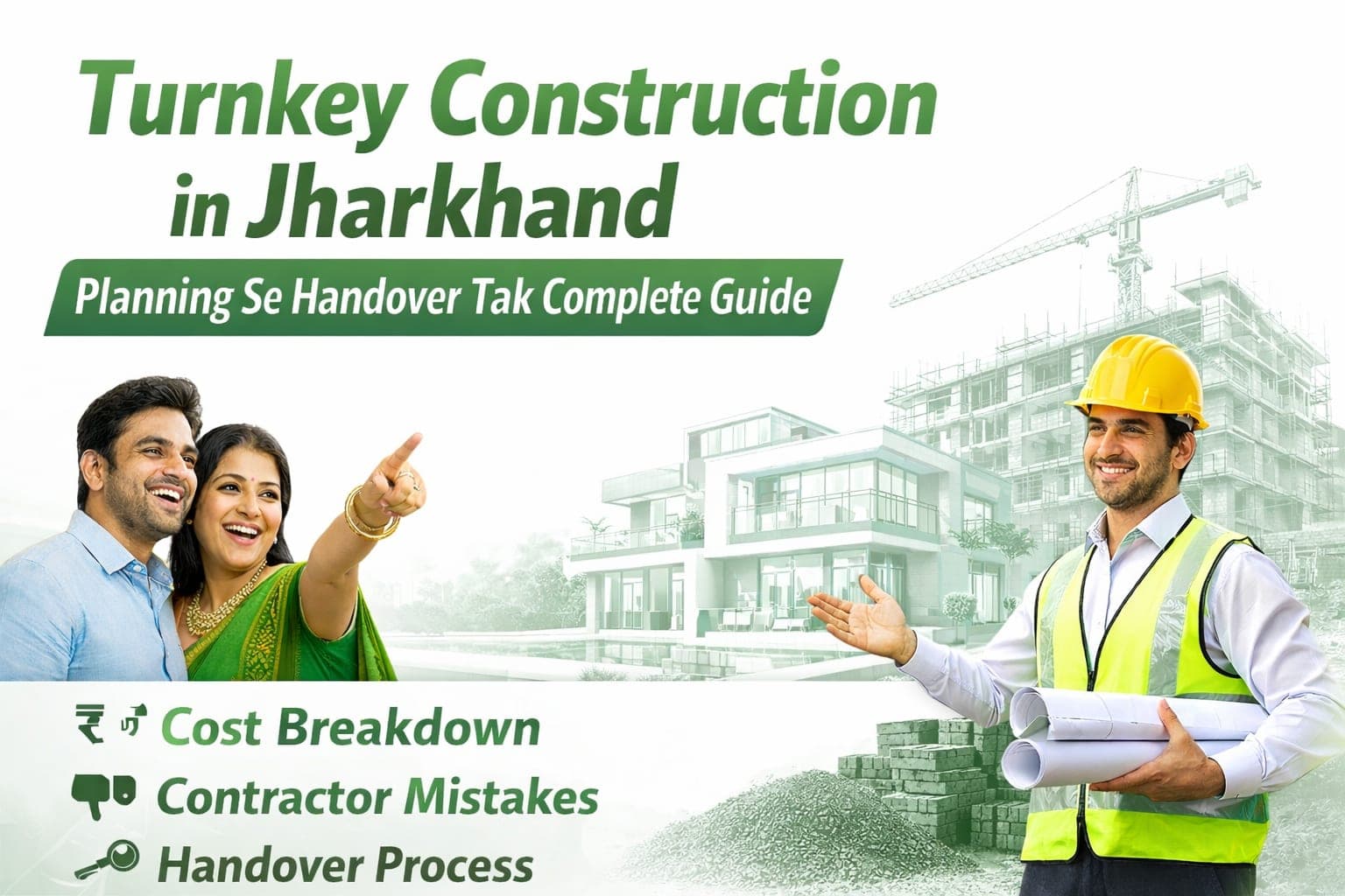 Turnkey Construction in Jharkhand – Planning Se Handover Tak Complete Guide (Ranchi 2026 Edition)