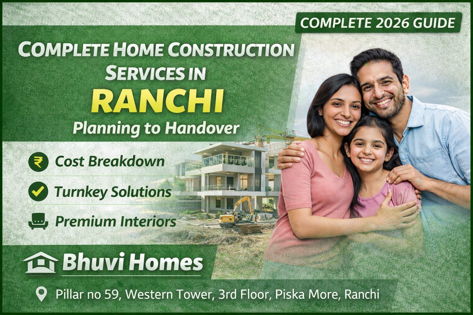 Complete Home Construction Services in Ranchi โ Planning to Handover
