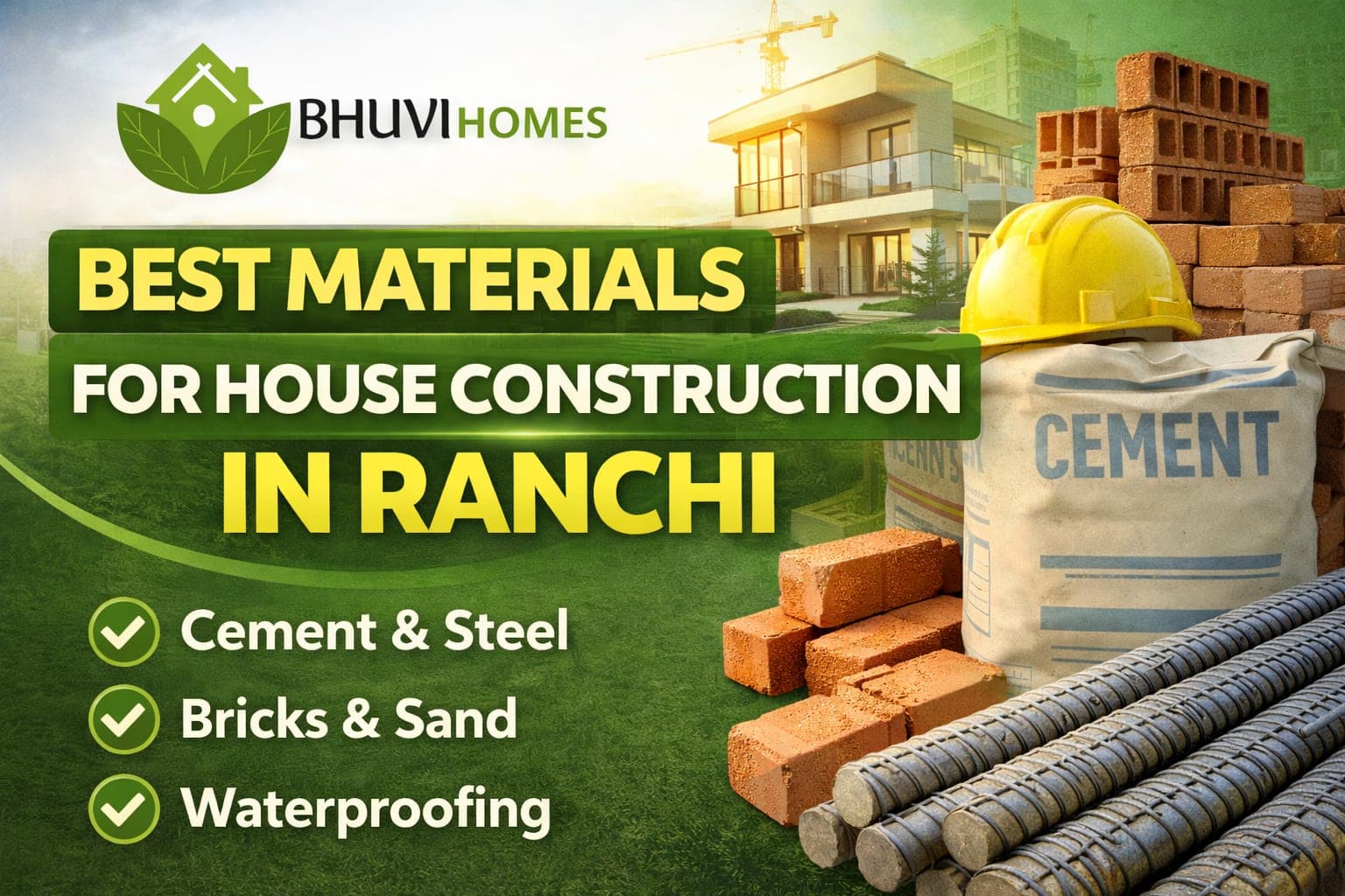 Best Materials for House Construction โ Complete Guide for Strong & Long-Lasting Homes