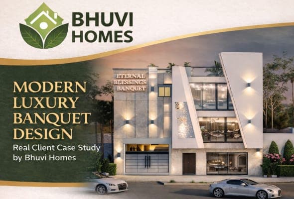 Luxury Banquet Hall Construction in Ranchi | Eternal Blessing Banquet by Bhuvi Homes | Turnkey Builder Jharkhand