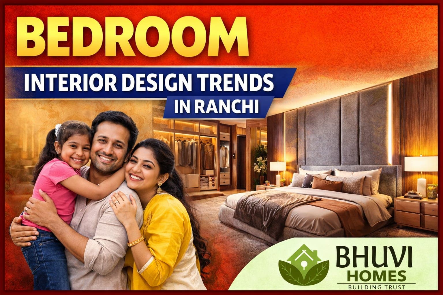 ๐๏ธ Bedroom Interior Design Trends in Ranchi โ Luxury, Comfort & Smart Living Guide