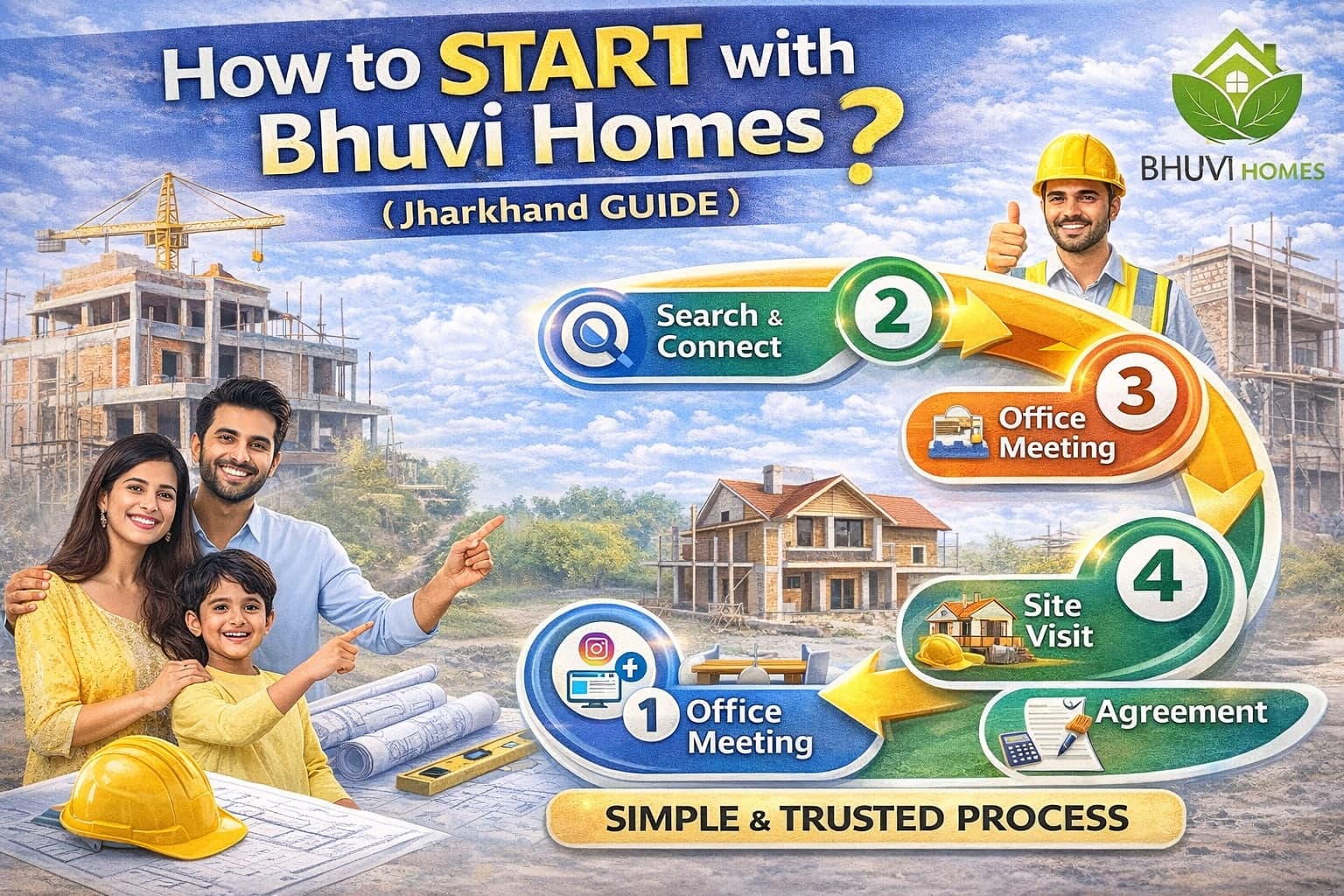 How to Start House Construction with Bhuvi Homes (Jharkhand Step-by-Step Guide)