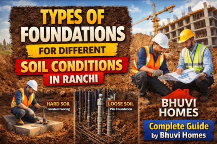 ποΈ Types of Foundations for Different Soil Conditions in Ranchi | Complete Guide by Bhuvi Homes