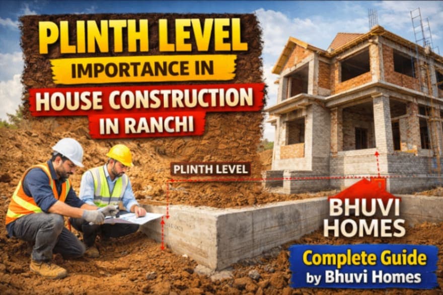 ๐๏ธ Plinth Level Importance in House Construction in Ranchi | Complete Guide by Bhuvi Homes