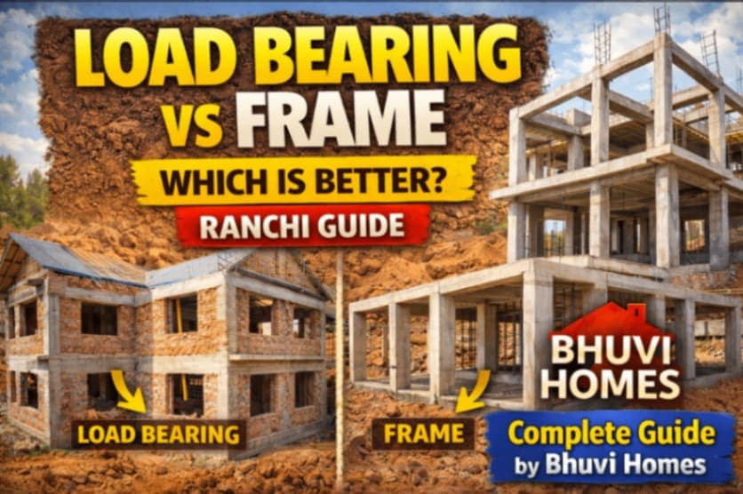 Load Bearing vs Frame Structure โ Which is Better in Ranchi? | Complete Guide by Bhuvi Homes