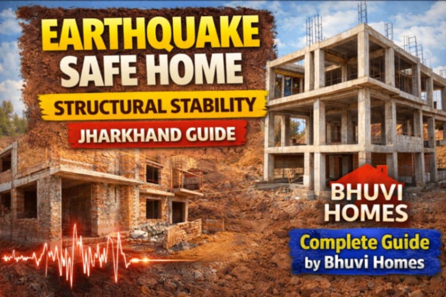 ๐ Structural Stability in Earthquake Zones (Jharkhand Guide) | Safe House Construction in Ranchi by Bhuvi Homes