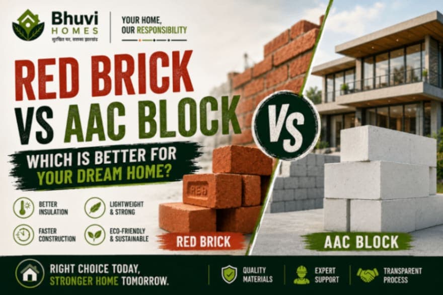๐งฑ Red Brick vs AAC Block: Which is Better for Your Dream Home?