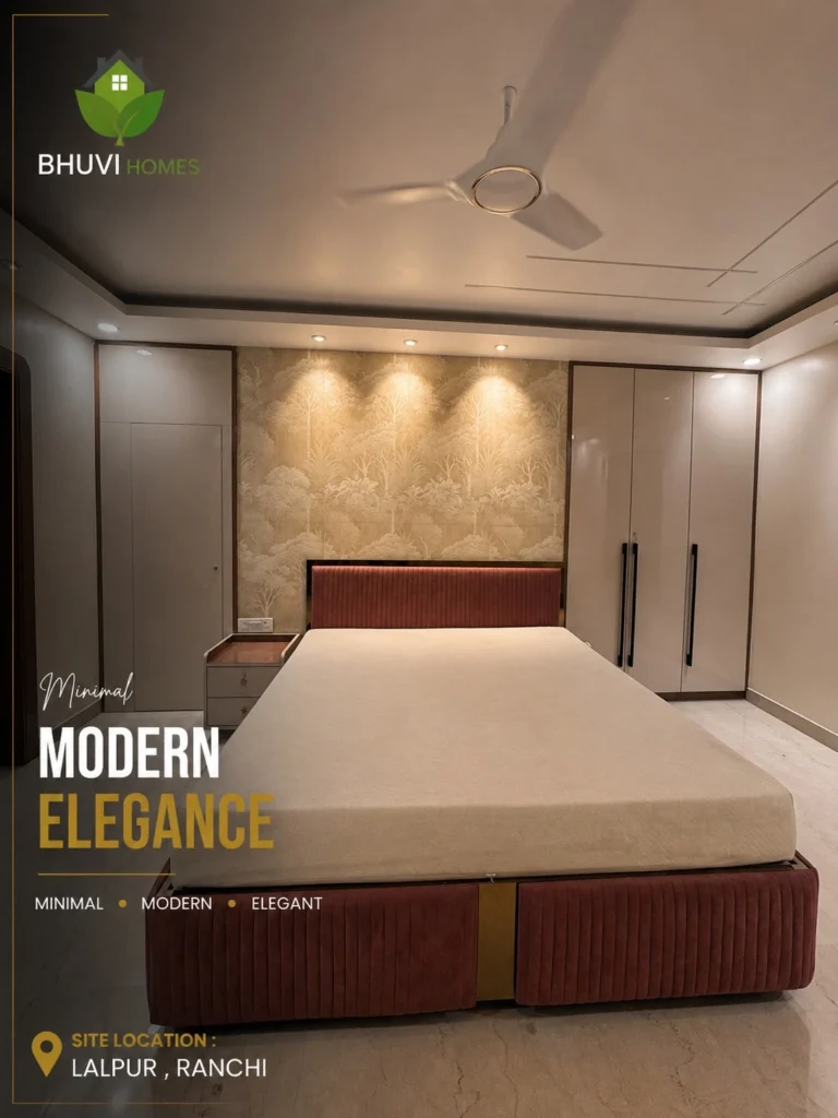 Master bedroom interior design in Lalpur,