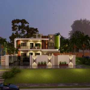 Modern duplex house design Ranchi by Bhuvi Homes