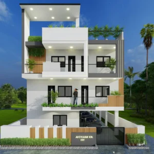 G+2 residential design Ranchi by Bhuvi Homes